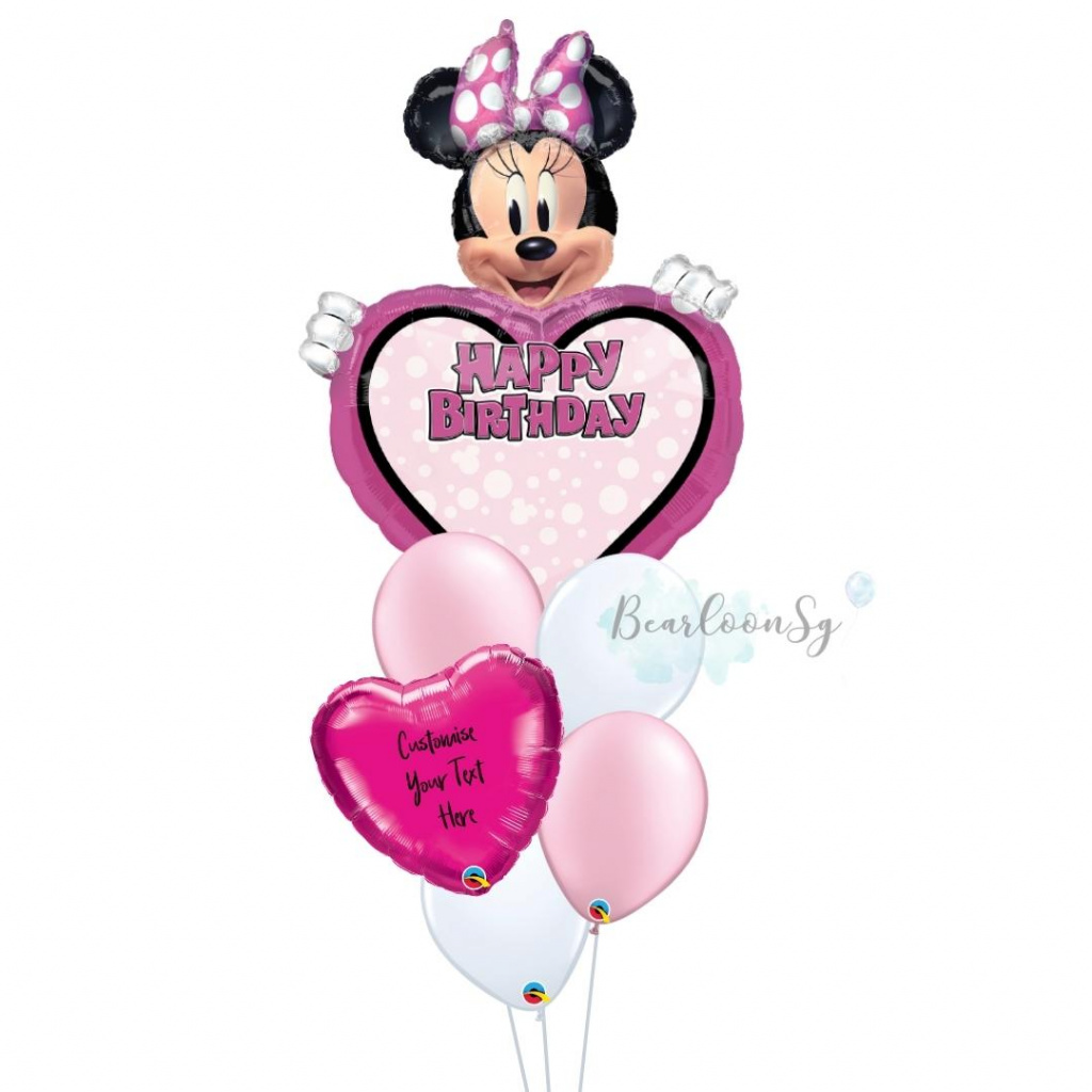 Minnie Birthday Balloon Bouquet Bearloonsg