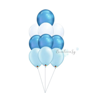 1 42 300x300 - Chrome Blue Latex Balloon Cluster