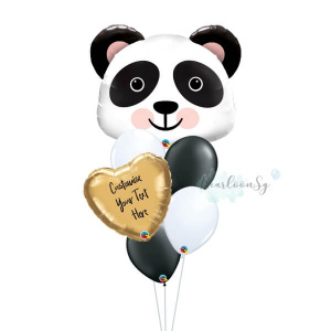 Cute Panda Personalised Balloon Bouquet
