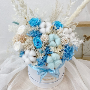 12 16 300x300 - [Premium] Everlasting Bloom Box - Blue & White