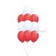 Red & White Latex Balloon Cluster