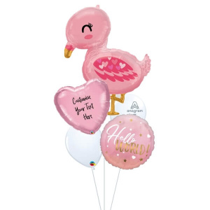 17 4 300x300 - [Supershape] Baby Flamingo Balloon Bouquet