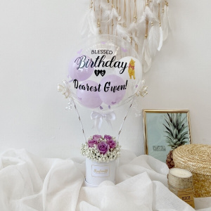 2 21 300x300 - Roses & White Baby breaths Hot Air Balloon (Different Sizes Available)