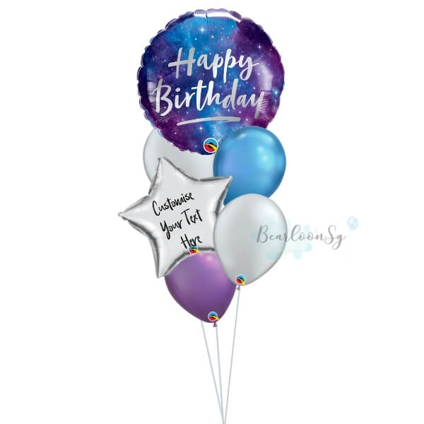 27 - Galaxy Birthday Balloon Bouquet