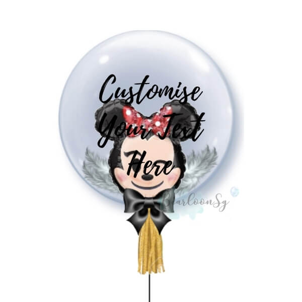 3 41 - Personalised Balloon with Mini Minnie Foil