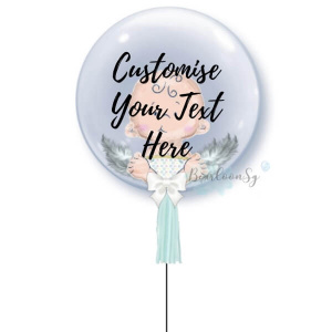 4 46 300x300 - Personalised Balloon with Mini Baby Boy Foil