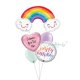 5 13 80x80 - [Supershape]  Rainbow Shape Birthday Balloon Bouquet