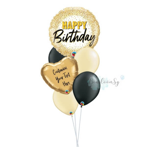 5 4 300x300 - Gold Glitter Birthday Balloon Bouquet