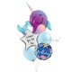 6 7 80x80 - Party Narwhal Personalised Balloon Bouquet