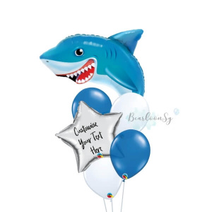 8 7 300x300 - Smiling Shark Personalised Balloon Bouquet