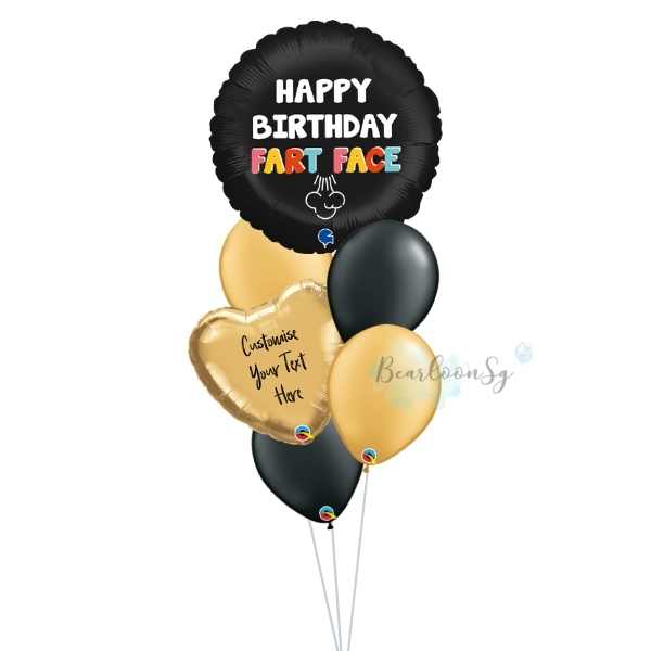 Happy Birthday F*rt Face Balloon Bouquet