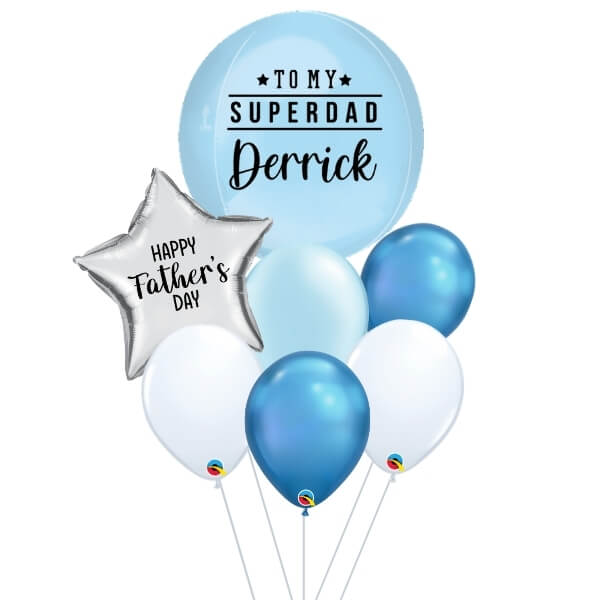 [Father's Day] Blue Orbz Balloon Bouquet