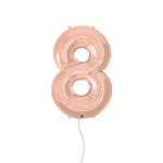 Rose Gold Number Foil Balloon