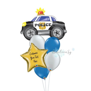Personalised Police Car Balloon Bouquet