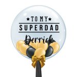 [Father's Day] Personalised Balloon (Black & Gold)