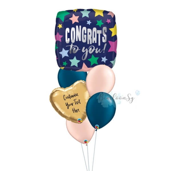 Congrats Stars Balloon Bouquet
