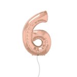 Rose Gold Number Foil Balloon