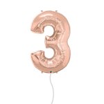 Rose Gold Number Foil Balloon