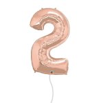 Rose Gold Number Foil Balloon