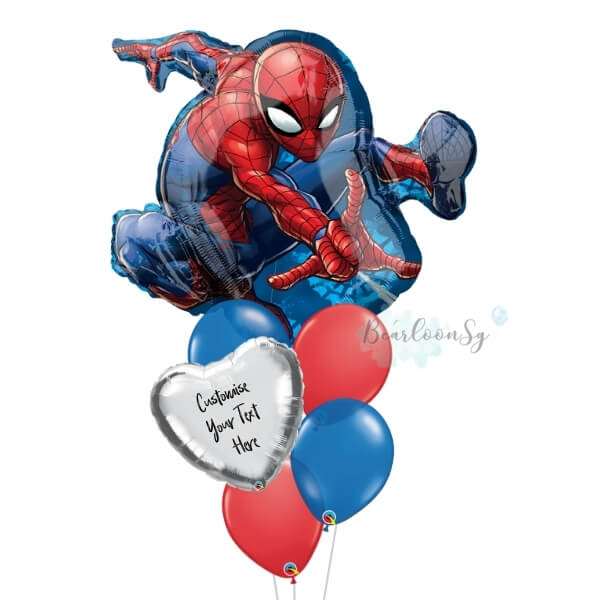 Spiderman Personalised Balloon Bouquet