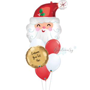[Supershape] Jolly Santa Personalised Balloon Bouquet