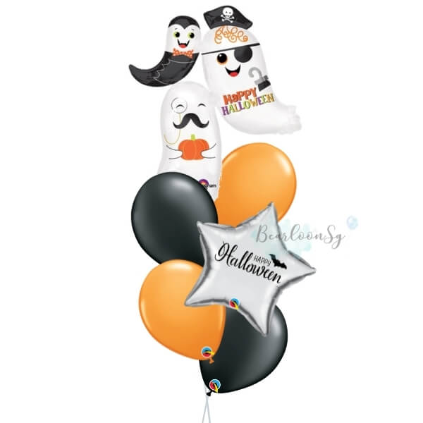 [Halloween] Ghost Stacker Personalised Balloon Bouquet