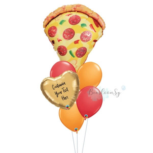Pizza Slice Personalised Balloon Bouquet