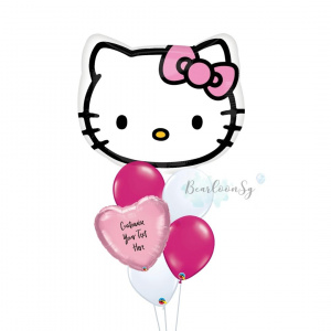 Hello Kitty Head Personalised Balloon Bouquet