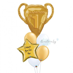 #1 Champion Trophy Personalised Balloon Bouquet