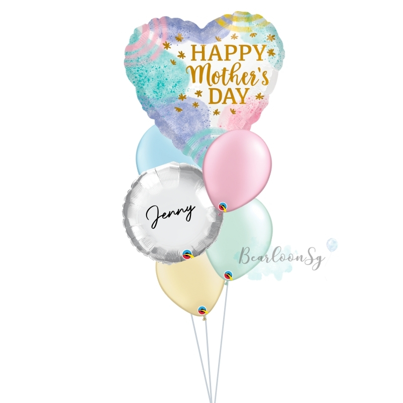 [Mothers Day] Pastel Watercolour Balloon Bouquet