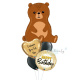 [Supershape] Woodland Bear Birthday Balloon Bouquet
