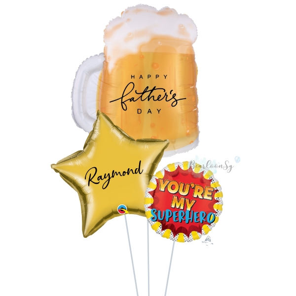 [Father Day] Golden Beer Balloon Bouquet