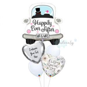 [Supershape] Happily Ever After Car Balloon Bouquet