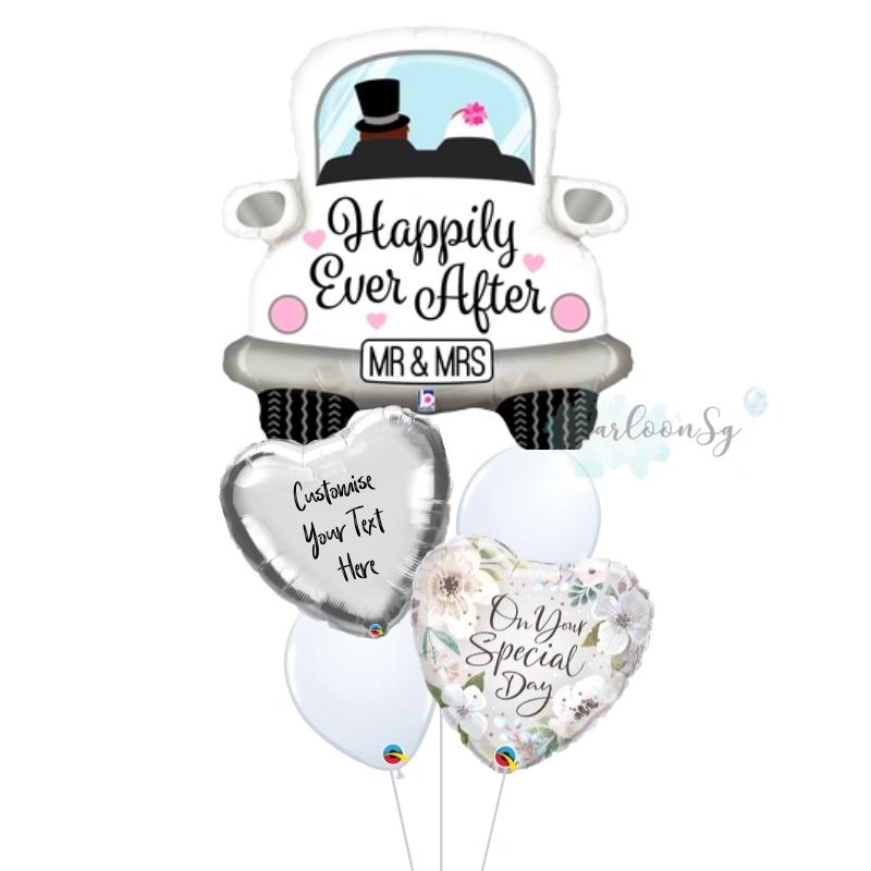 [Supershape] Happily Ever After Car Balloon Bouquet