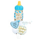 [Supershape] Baby Boy Bottle Balloon Bouquet