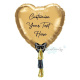 36" Personalised Gold Heart Foil Balloon