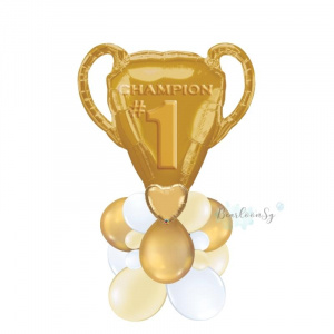 #1 Champion Trophy Balloon Stack