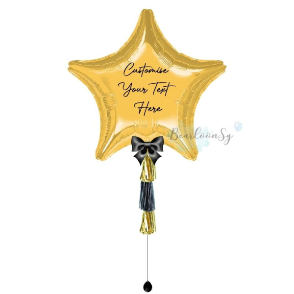 32" Personalised Gold Star Foil Balloon