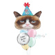 Personalised Grumpy Cat Balloon Bouquet