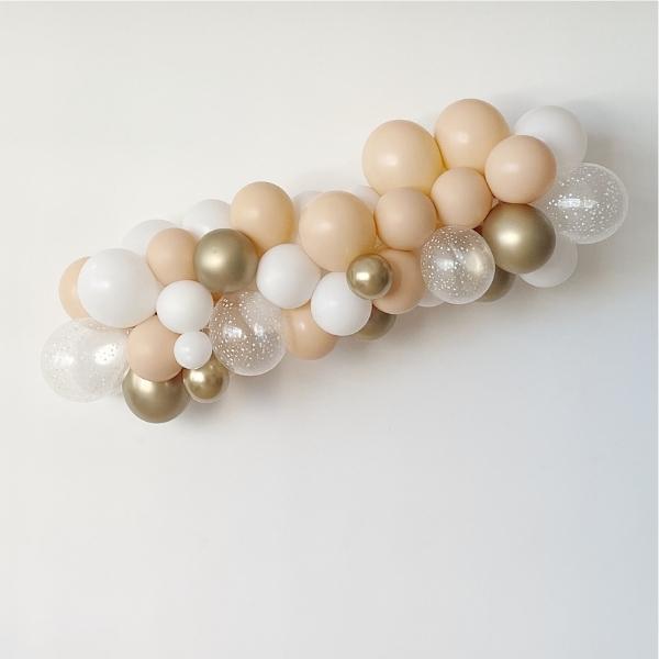 [Organic Balloon Garland] Luxurious Blush & Gold