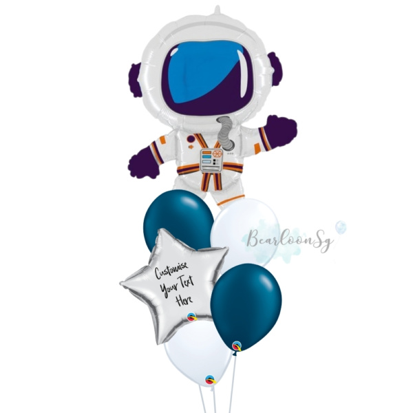Astronaut Personalised Balloon Bouquet