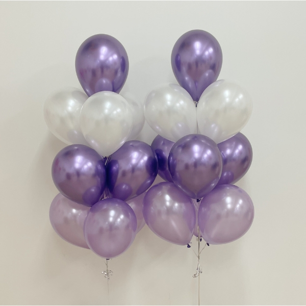 Chrome Purple Latex Balloon Cluster - 1