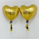 36" Personalised Gold Heart Foil Balloon - 1