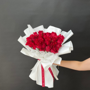 [33 Roses] Eternal Love - Red Roses | BearloonSG