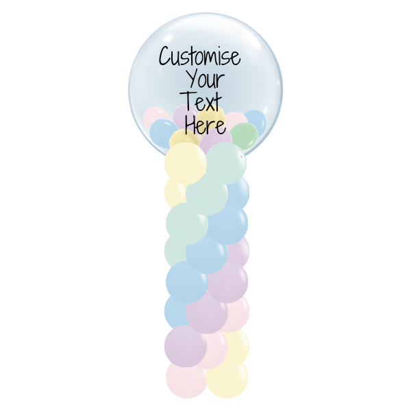 24" Bubble Balloon Column - Pastel Rainbow