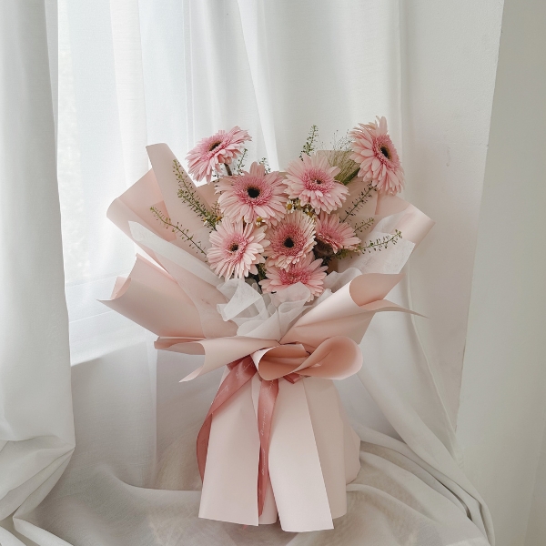 Pink Gerbera Flower Bouquet