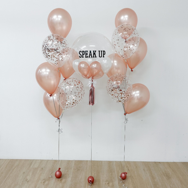 Personalised Balloon With Confetti Latex Bouquet