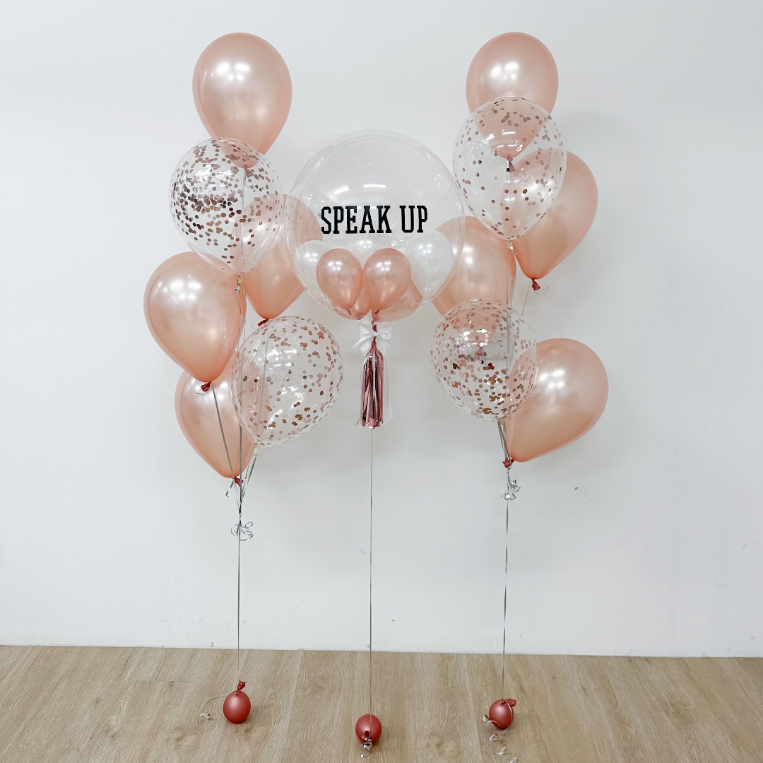 Personalised Balloon With Confetti Latex Bouquet