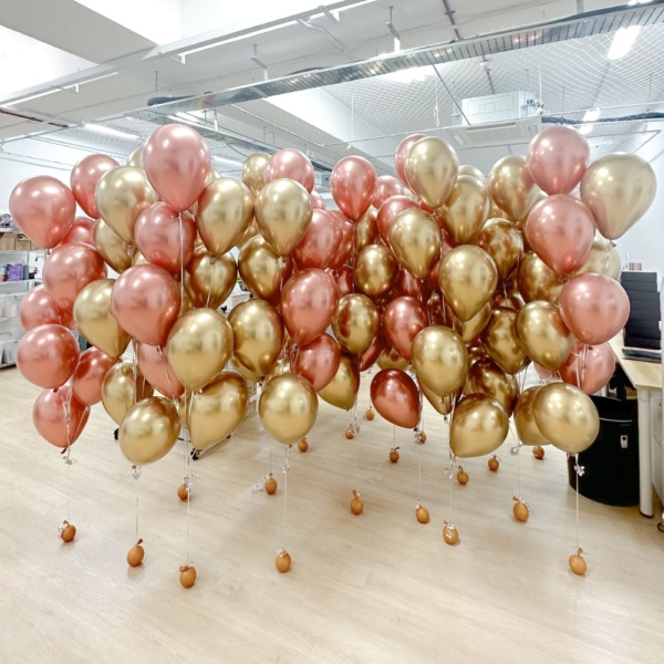Chrome Rainbow Latex Balloon Bouquet