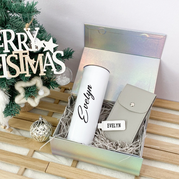 Gift Box - White Skinny Tumbler Gift Set